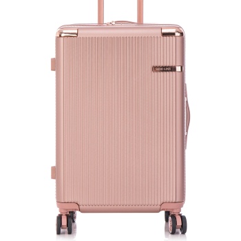 μεσαία βαλίτσα semi line t5664-4 ροζ υλικό - abs σε προσφορά