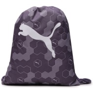 σακίδιο πλάτης πουγκί puma beta gym sack 079510 purple charcoal 03 ύφασμα - ύφασμα