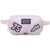 τσαντάκι μέσης puma patch waist bag 079515 02 pearl pink υφασμα/-ύφασμα
