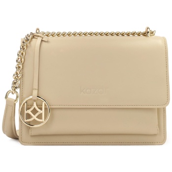 τσάντα kazar maisy 62271-01-b3 beige φυσικό δέρμα/grain σε προσφορά