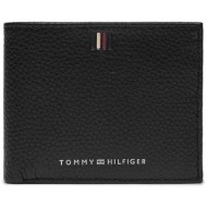 μεγάλο πορτοφόλι ανδρικό tommy hilfiger th central mini cc wallet am0am11854 black bds φυσικό δέρμα 