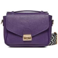 τσάντα creole k11386 violet d45 φυσικό δέρμα/grain leather
