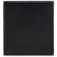 μεγάλο πορτοφόλι ανδρικό semi line p8268-0 μαύρο φυσικό δέρμα/grain leather