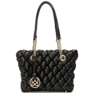 τσάντα kazar jassie 85309-01-00 black φυσικό δέρμα/grain leather