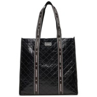 τσάντα monnari bag4150-020 black ύφασμα - ύφασμα