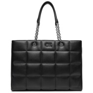 τσάντα calvin klein square quilt chain shopper k60k612019 ck black beh απομίμηση δέρματος/-απομίμηση