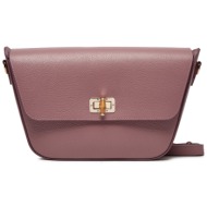 τσάντα creole k11424 ροζ φυσικό δέρμα - grain leather