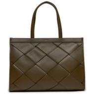 τσάντα marella pathos 2413511036 kaki 002 φυσικό δέρμα/grain leather