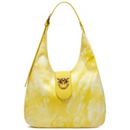 τσάντα pinko hobo mini pe 24 pltt 103275 a1rk giallo/banana hq4q ύφασμα - ύφασμα
