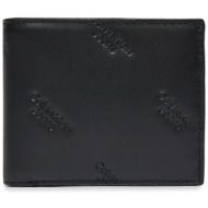 μεγάλο πορτοφόλι ανδρικό calvin klein jeans logo print bifold w/ coin k50k511818 black 0gk