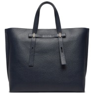 τσάντα furla giove l tote wb01107-hsf000-2676s-1007 mediterraneo φυσικό δέρμα - grain leather
