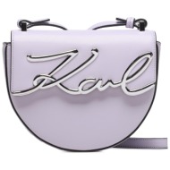τσάντα karl lagerfeld 230w3087 pastel lil φυσικό δέρμα/grain leather