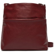 τσάντα creole k11413 rubino d10 φυσικό δέρμα - grain leather