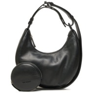 τσάντα vic matié 1e0756t_999d040101 black 101 φυσικό δέρμα/grain leather