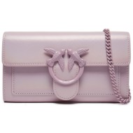 τσάντα pinko love one wallet c pe 24 pltt 100062 a124 lilla/bloc wwgb φυσικό δέρμα/grain leather