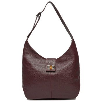 τσάντα creole s10612 μπορντό φυσικό δέρμα/grain leather σε προσφορά