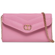 τσάντα twinset 241th7040 prism pink 06649 απομίμηση δέρματος/-saffiano