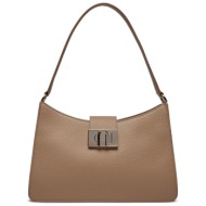 τσάντα furla 1927 m shoulder bag soft wb01154-hsf000-1257s-1007 greige φυσικό δέρμα - grain leather