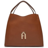 τσάντα furla primula l hobo wb00453-hsf000-03b00-9035 cognac h φυσικό δέρμα - grain leather