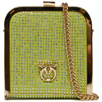 τσάντα pinko box clutch 101514 a159 giallo lime/shiny gold