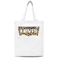 τσάντα levi`s® 227853-640-221 white ύφασμα - ύφασμα