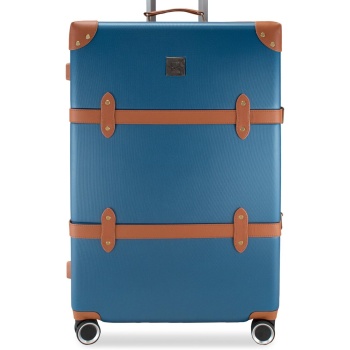μεγάλη βαλίτσα semi line t5672-4 σκούρο μπλε υλικό - abs σε προσφορά