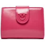 μικρό πορτοφόλι γυναικείο pinko wallet pe 24 pcpl 102840 a1en pink pinko n17b φυσικό δέρμα/grain lea
