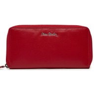 μεγάλο πορτοφόλι γυναικείο pierre cardin tilak92 2201 rosso φυσικό δέρμα - grain leather