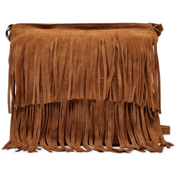 τσάντα creole rbi10156 camel φυσικό δέρμα/σουέτ