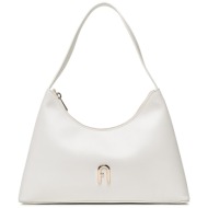 τσάντα furla diamante wb00782-ax0733-1704s-1-007-20-ro-b marshmallow φυσικό δέρμα/grain leather