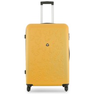 μεγάλη βαλίτσα semi line t5590-6 κίτρινο υλικό - abs