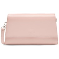 τσάντα simple mlr-j-013-05 ροζ απομίμηση δέρματος/-απομίμηση δέρματος
