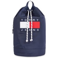 σακίδιο tommy jeans tjm, heritage slingbag am0am11749 σκούρο μπλε υφασμα/-ύφασμα