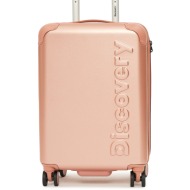 βαλίτσα καμπίνας discovery focus d005ha.49.14 ροζ υλικό - abs