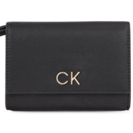 γυναικείο πορτοφόλι calvin klein re-lock bifold & cardholder sm k60k611092 μαύρο