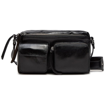 τσάντα desigual 24saxl06 μαύρο φυσικό δέρμα - grain leather σε προσφορά