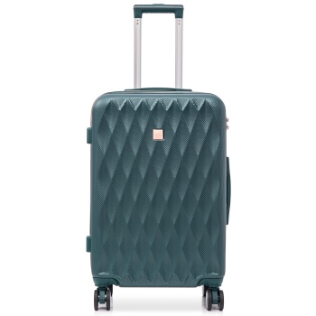 μεσαία βαλίτσα semi line t5725-3 πράσινο υλικό - abs σε προσφορά