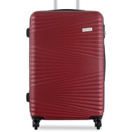 μεσαία βαλίτσα semi line t5745-2 μπορντό υλικό - abs