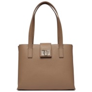 τσάντα furla 1927 m tote 28 soft wb01098-hsf000-1257s-1007 μπεζ φυσικό δέρμα - grain leather