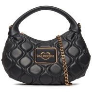 τσάντα love moschino jc4244pp0hk1200a μαύρο φυσικό δέρμα/grain leather