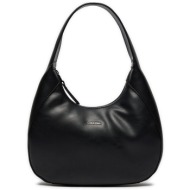 τσάντα calvin klein emma shoulder bag k60k611746 μαύρο απομίμηση δέρματος/-απομίμηση δέρματος