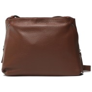 τσάντα creole k11285 καφέ φυσικό δέρμα/grain leather
