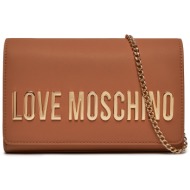 τσάντα love moschino jc4103pp1ikd0201 καφέ απομίμηση δέρματος/-απομίμηση δέρματος