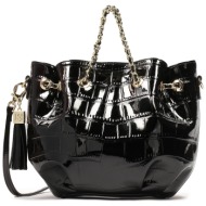 τσάντα kazar efie 84005-08-00 μαύρο φυσικό δέρμα - grain leather