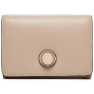μικρό πορτοφόλι γυναικείο furla sfera m compact wallet wp00442 ax0733 b4l00 ροζ φυσικό δέρμα - φυσικ