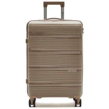 μεσαία βαλίτσα pierre cardin 1108 joy07-24 μπεζ υλικό 