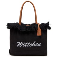 τσάντα wittchen 98-4y-400-1 μαύρο ύφασμα - ύφασμα