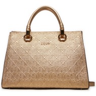 τσάντα liu jo ecs m satchel af4319 e0538 χρυσό απομίμηση δέρματος/-απομίμηση δέρματος