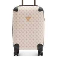 βαλίτσα καμπίνας guess wilder (p) travel twp745 29830 ροζ yλικό - πολυουρεθάνη