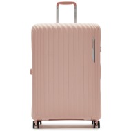 μεγάλη βαλίτσα puccini pp024a ροζ υλικό - υλικό υψηλής ποιότητας